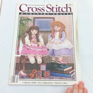 VTG Cross Stitch Country Crafts Magazine 26 Projects Dolls Easter Christmas+